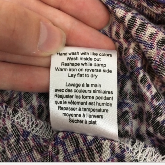 ✨5 FOR $25✨ Soft Joie Ester Purple Patterned Drape Neck Top - Picture 7 of 8